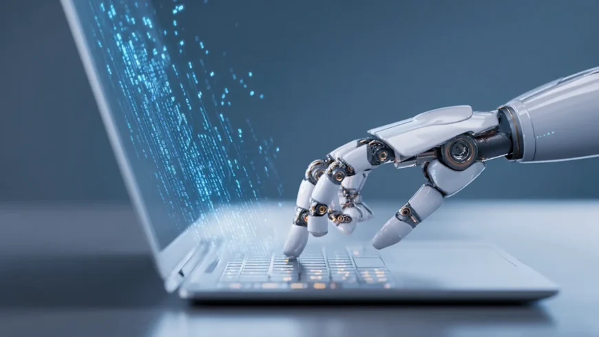 Robotic Hand with Laptop